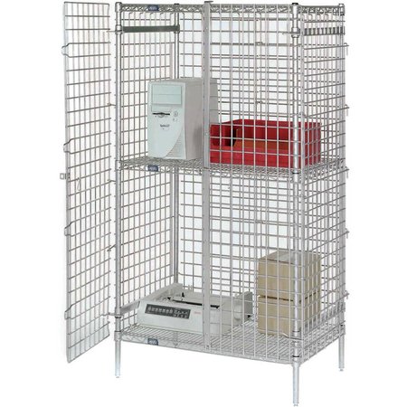 GLOBAL INDUSTRIAL 48W x 24D x 66H Poly-Z-Brite Security Shelving Unit B2256466